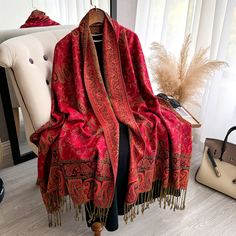 Woven Scarf Blanket - Tassel Blanket Design Thick Pashmina New