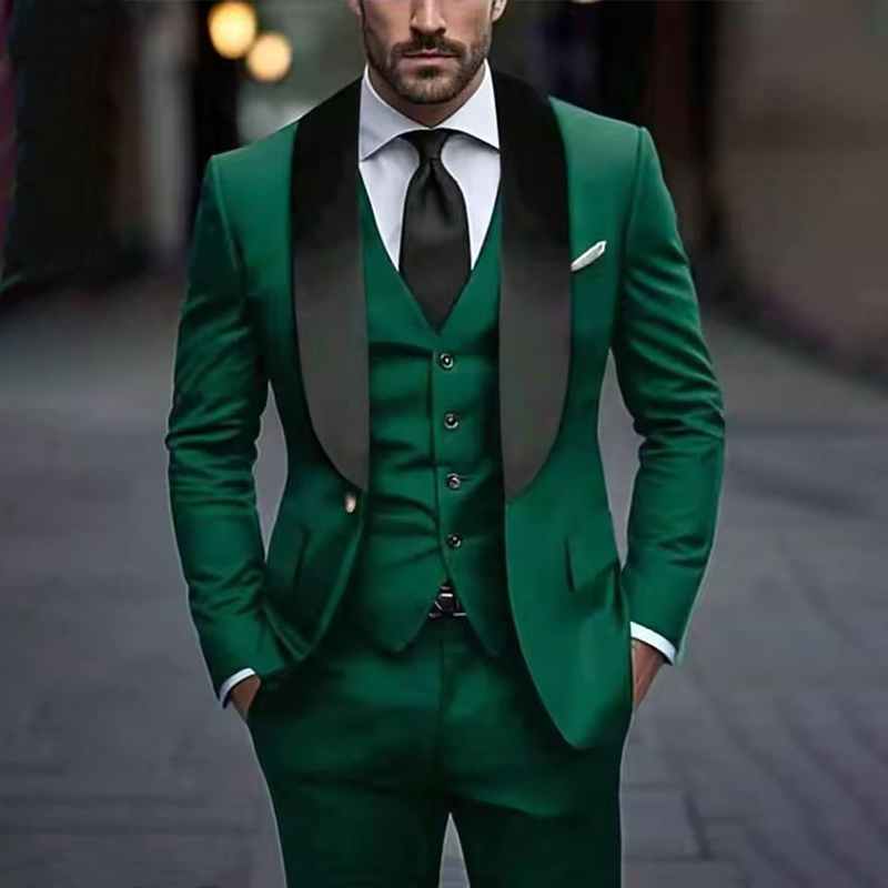Muffler Men Wool - Elegant man suit Green Men Suits