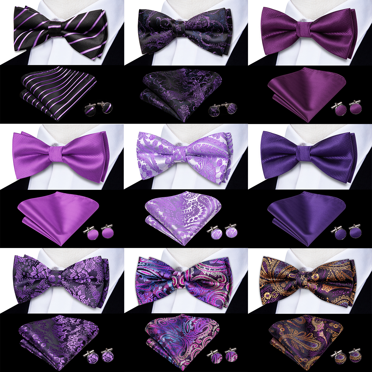 Purple Lilac Lavender Pansy Vi - Bow Tie Pre Tied review and price