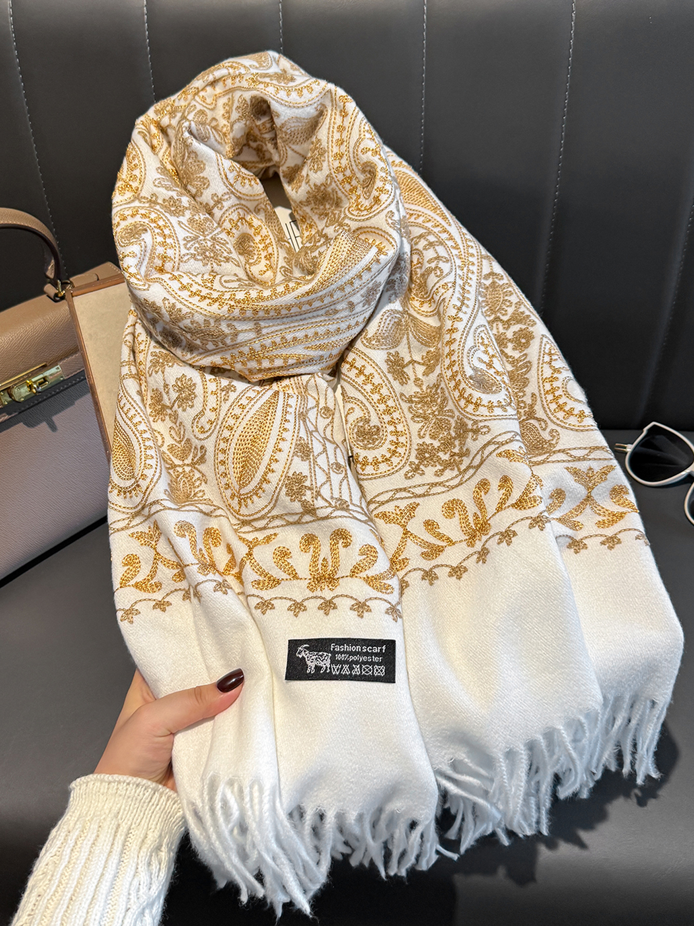 Luxury Thick Warm Paisley Pash - Woven Scarf Blanket review and price
