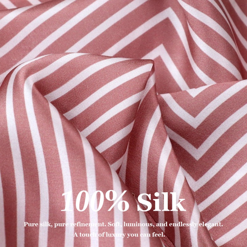 100% Pure Silk Scarf Women Hij - Silk Tie Striped review and price