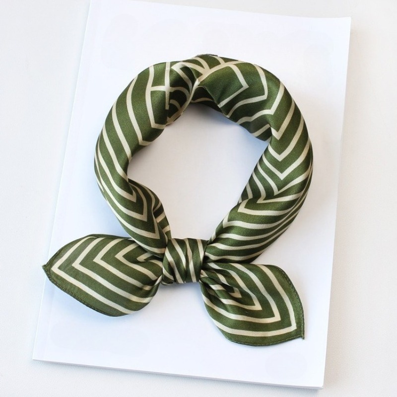 100% Pure Silk Scarf Women Hij - Silk Tie Striped review and price