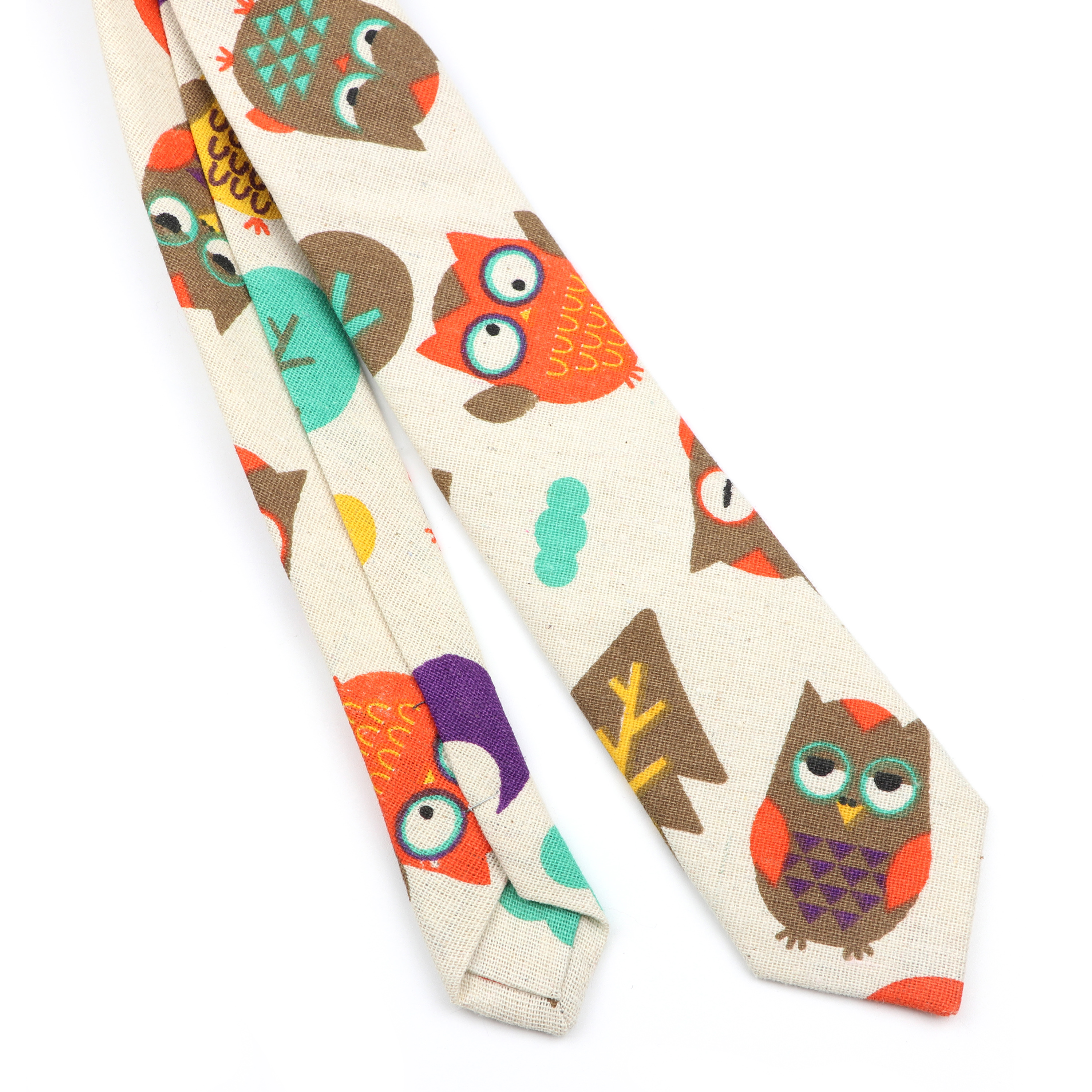 Novelty Cartoon Linen Tie For  - Skinny Tie Men review and price
