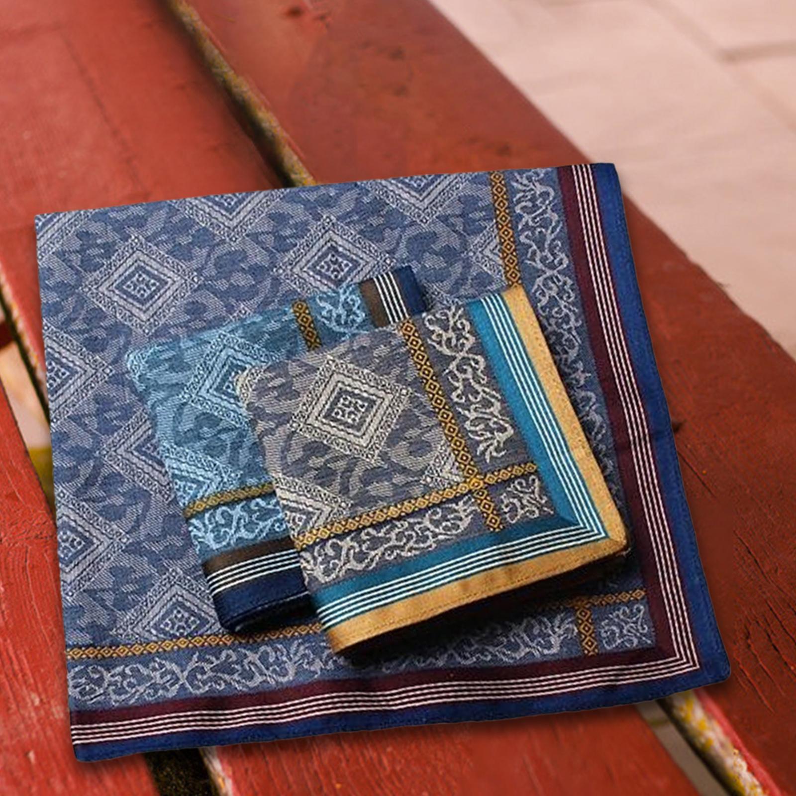 3Pcs Pocket Square Hankies Jac - Handkerchief Cotton Men review and price