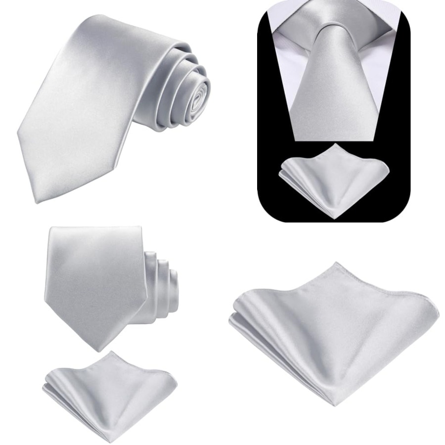 Solid Satin Woven dyed Color F - Pocket Square Set review and price