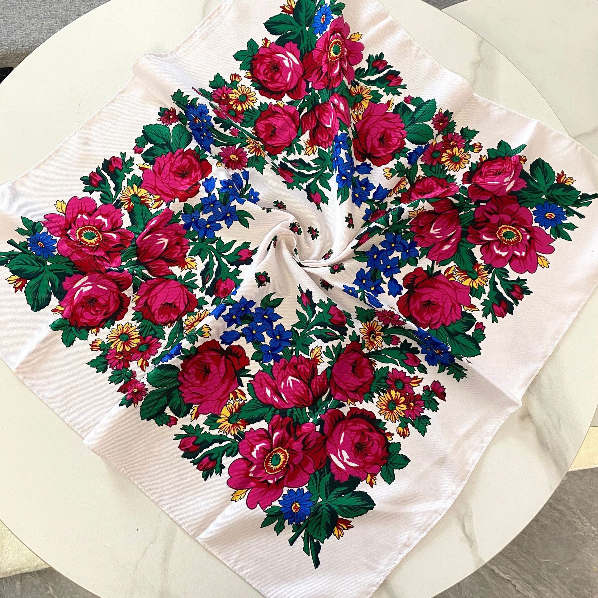 70*70cm Russian Floral Square  - Bandana Cotton review and price