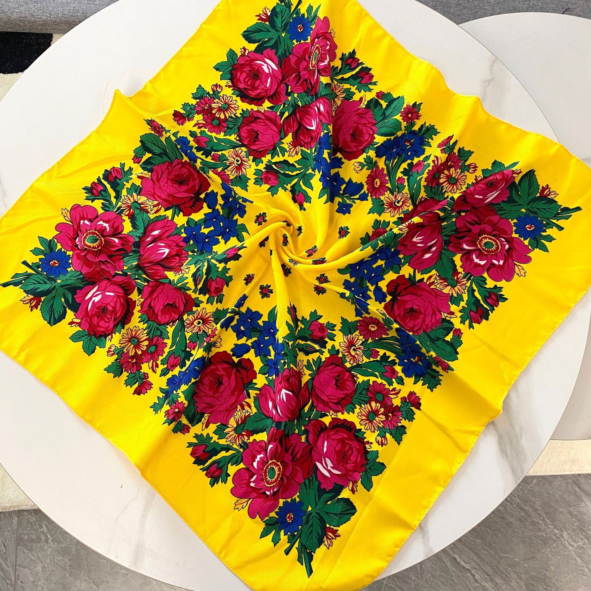 70*70cm Russian Floral Square  - Bandana Cotton review and price