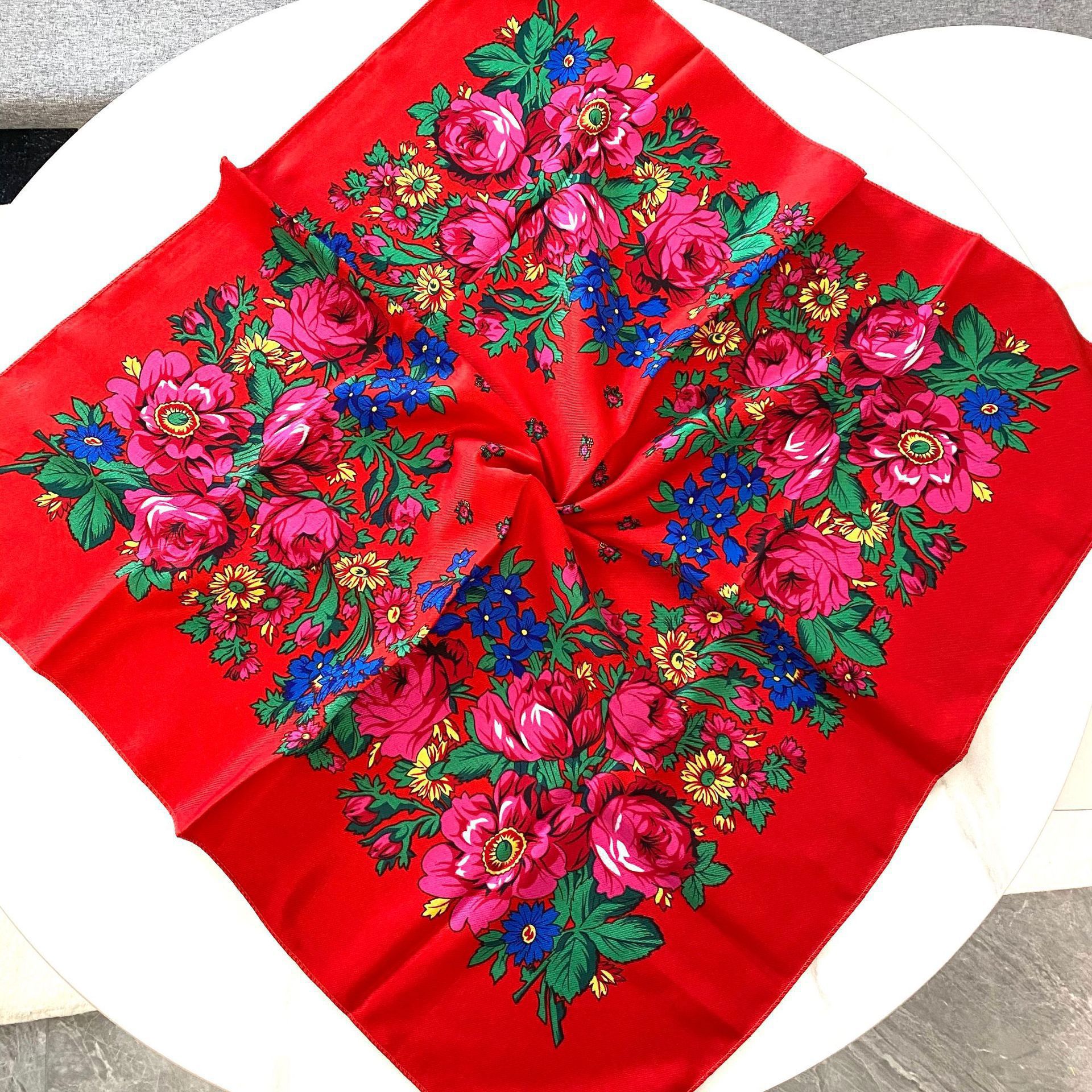 70*70cm Russian Floral Square  - Bandana Cotton review and price