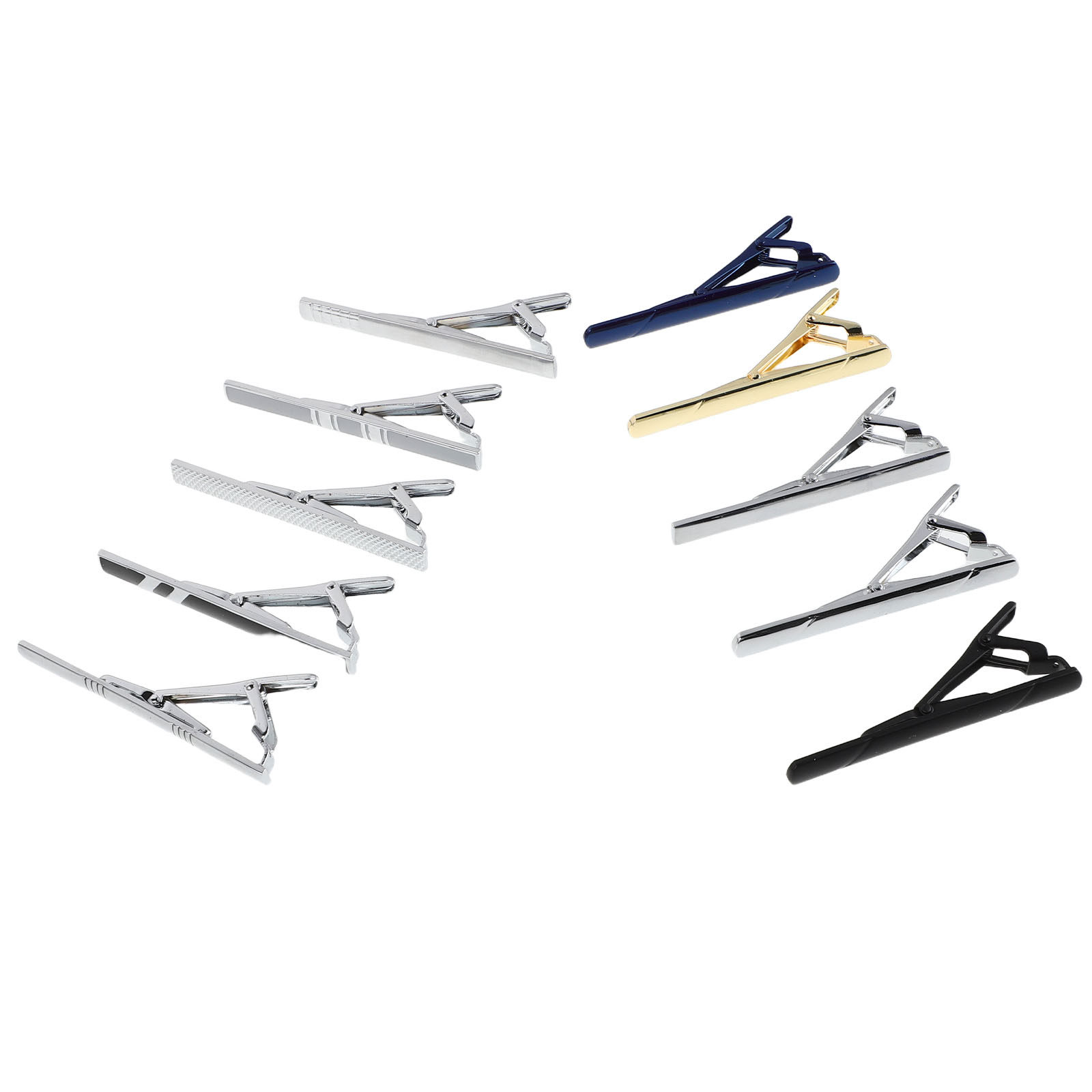 10Pcs Tie Clip Set for Men Ele - Tie Bar Set Gift review and price