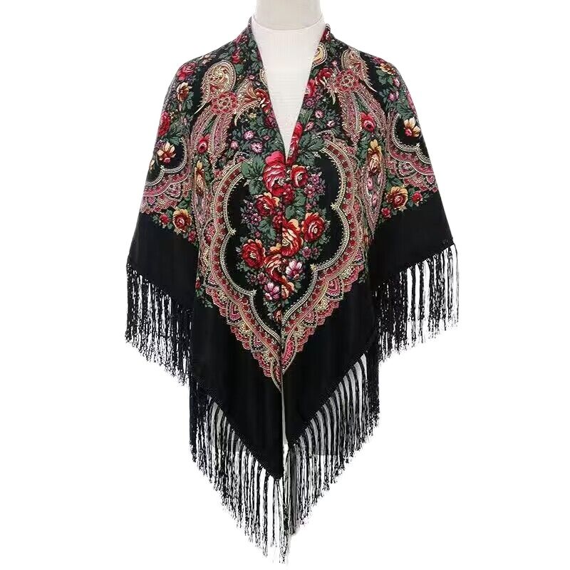 130*130cm Ethnic Printed Squar - Woven Scarf Blanket review and price