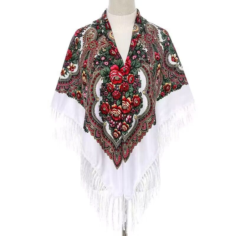 130*130cm Ethnic Printed Squar - Woven Scarf Blanket review and price