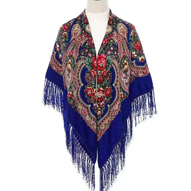 130*130cm Ethnic Printed Squar - Woven Scarf Blanket review and price