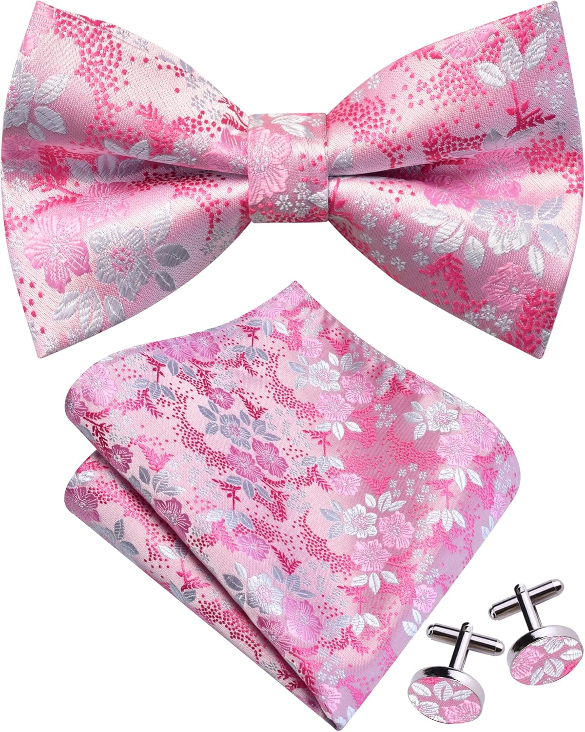 Floral Bow Tie & Handkerchief  - Pocket Square Set review and price
