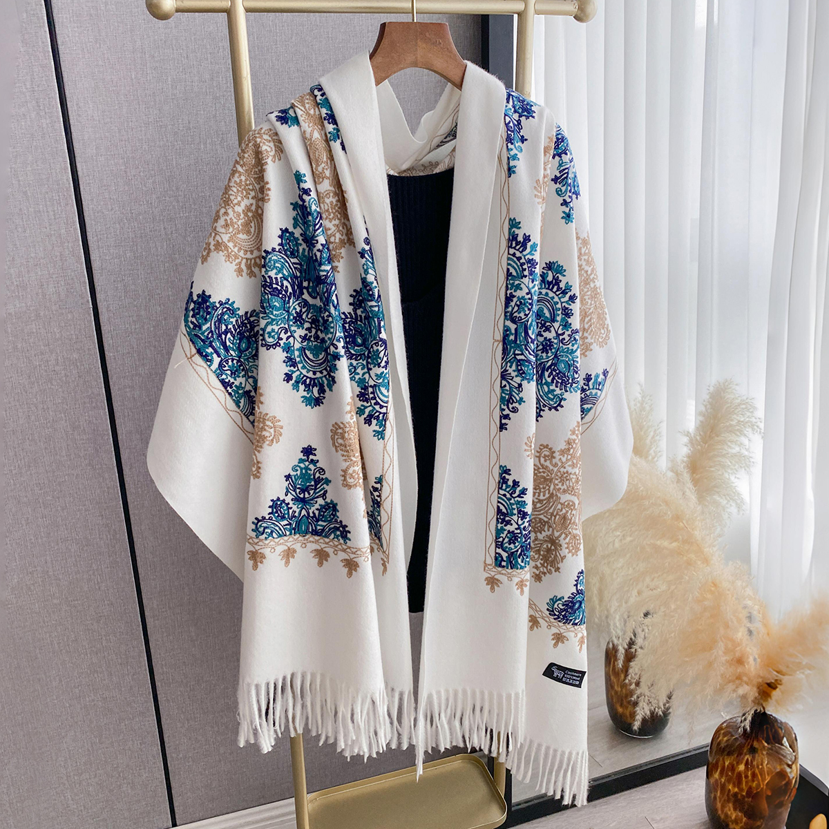 Women Fashion Winter Warm Cash - Woven Scarf Blanket review and price