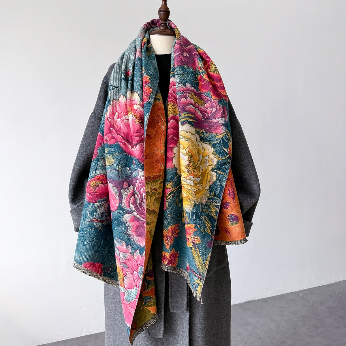 Warm Cashmere Scarf Women Shaw - Woven Scarf Blanket review and price