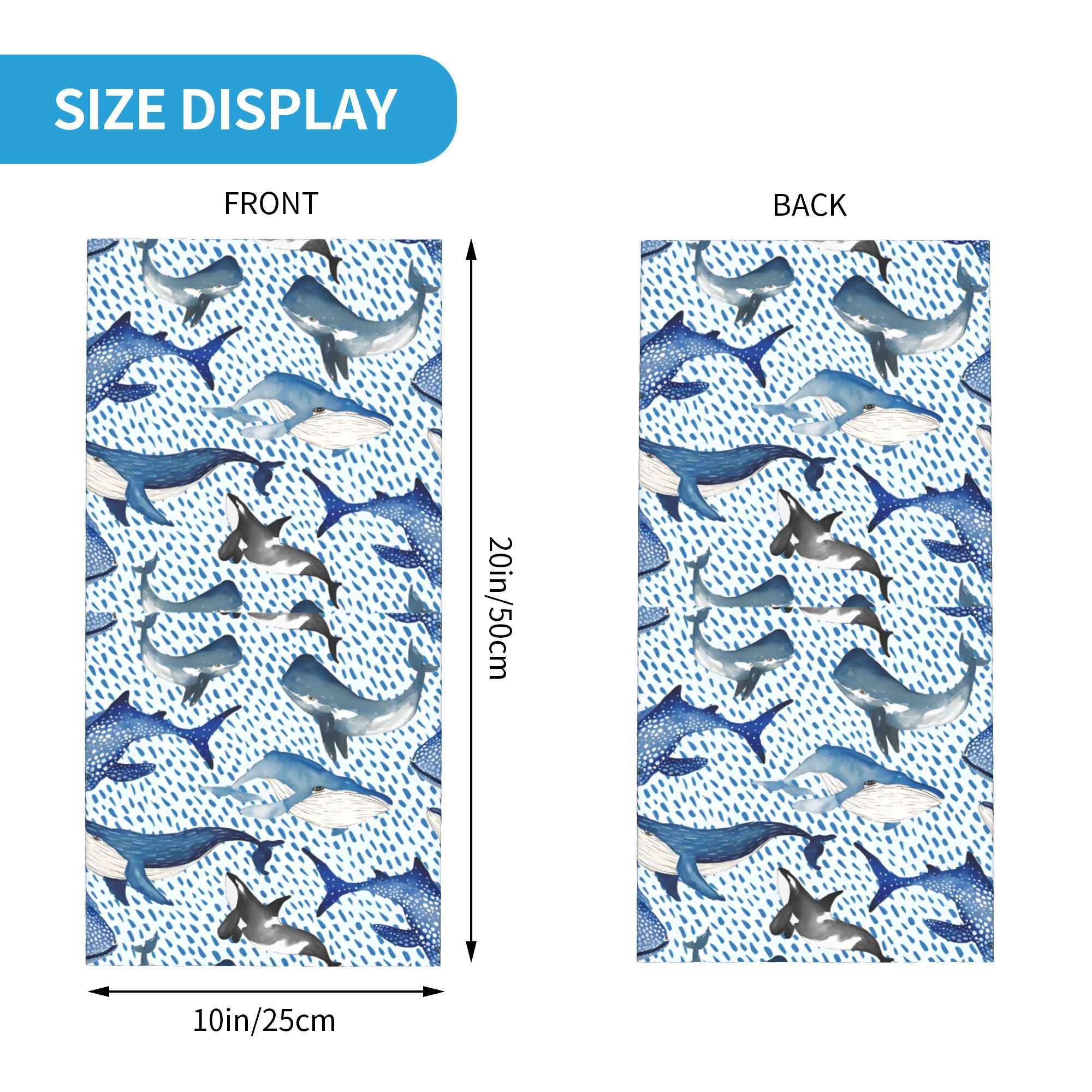 Custom Blue Watercolour Shark  - Neck Warmer Tube review and price