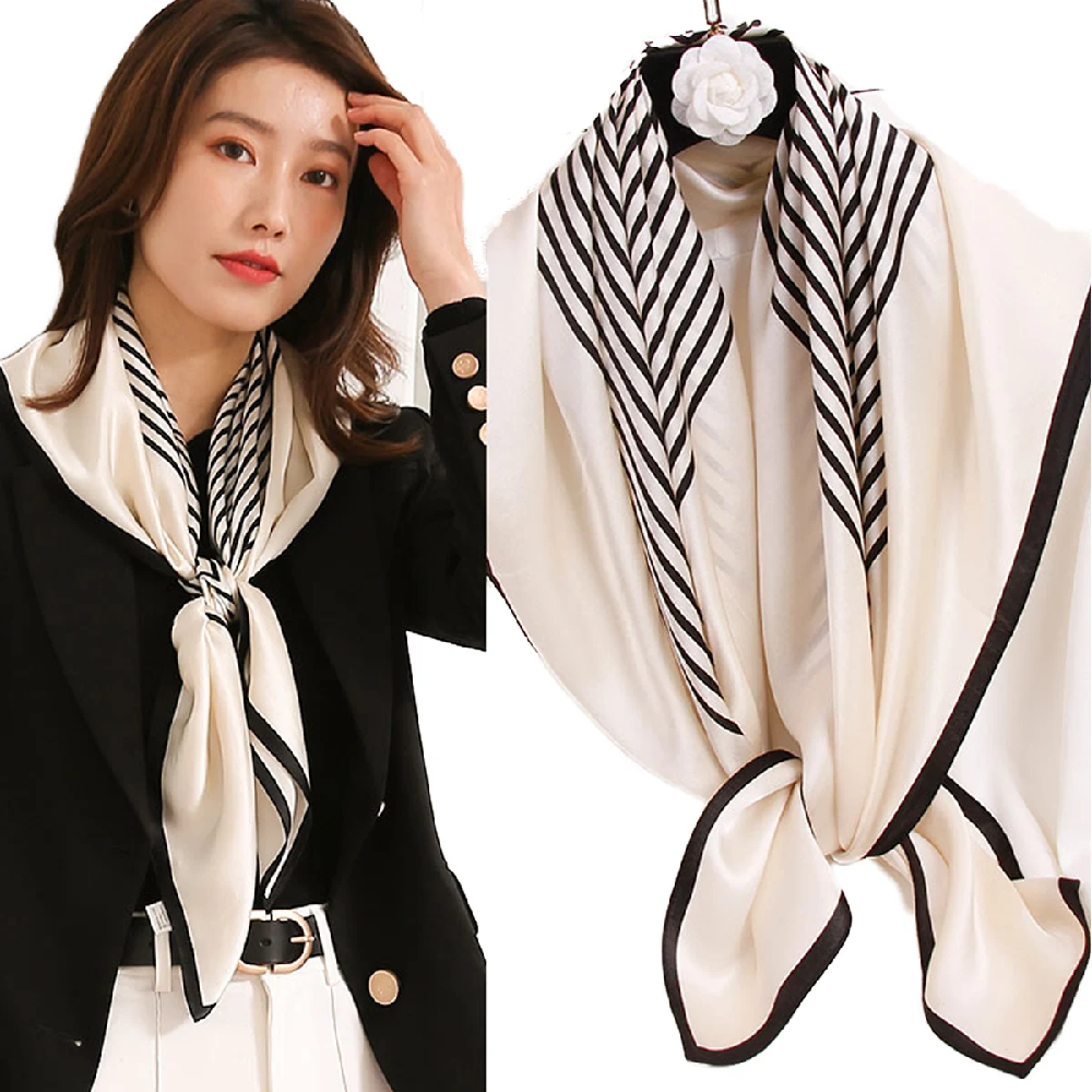 Vintage 100% Silk Scarf Women  - Silk Tie Striped review and price