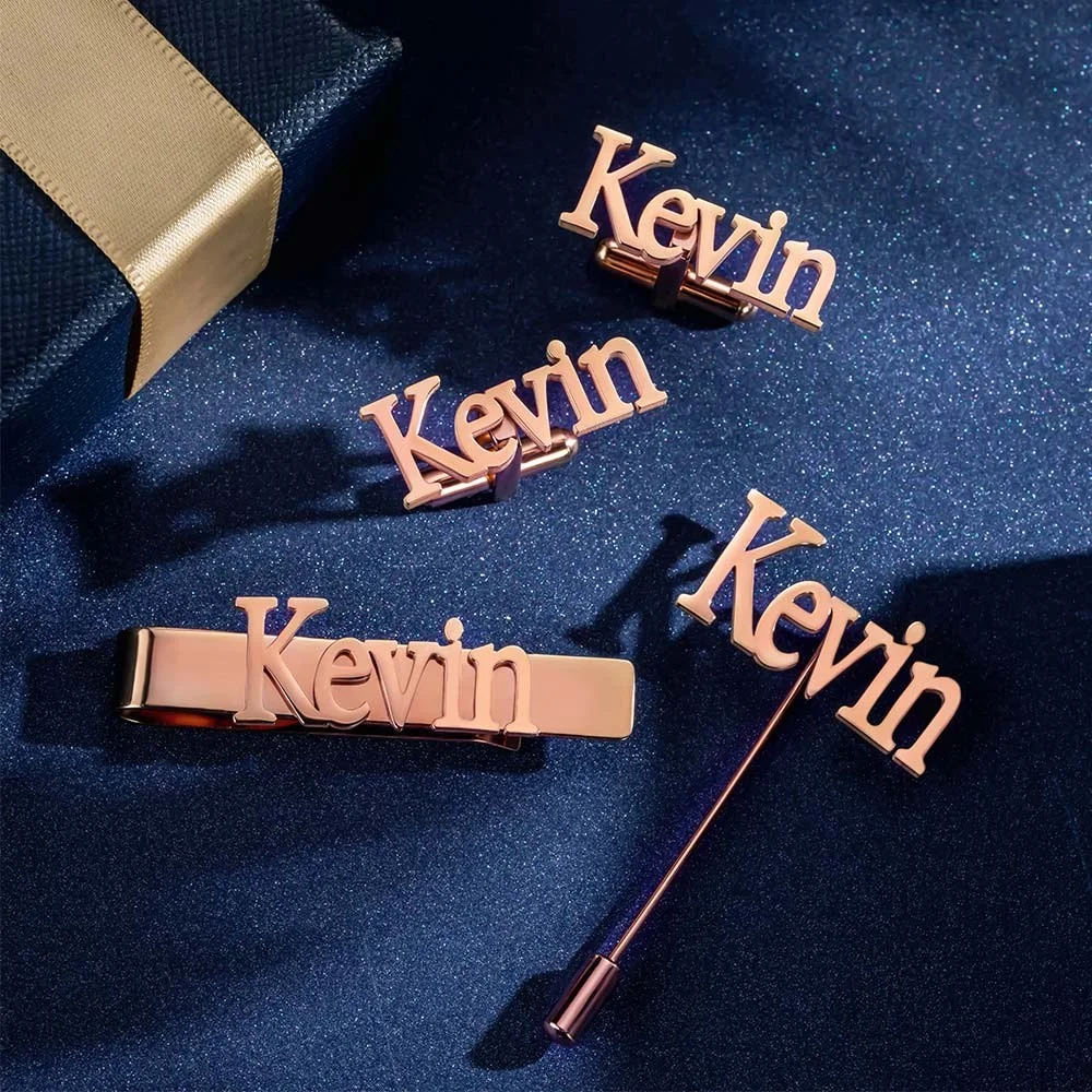 Personalized Cufflinks/Lapel P - Tie Bar Set Gift review and price