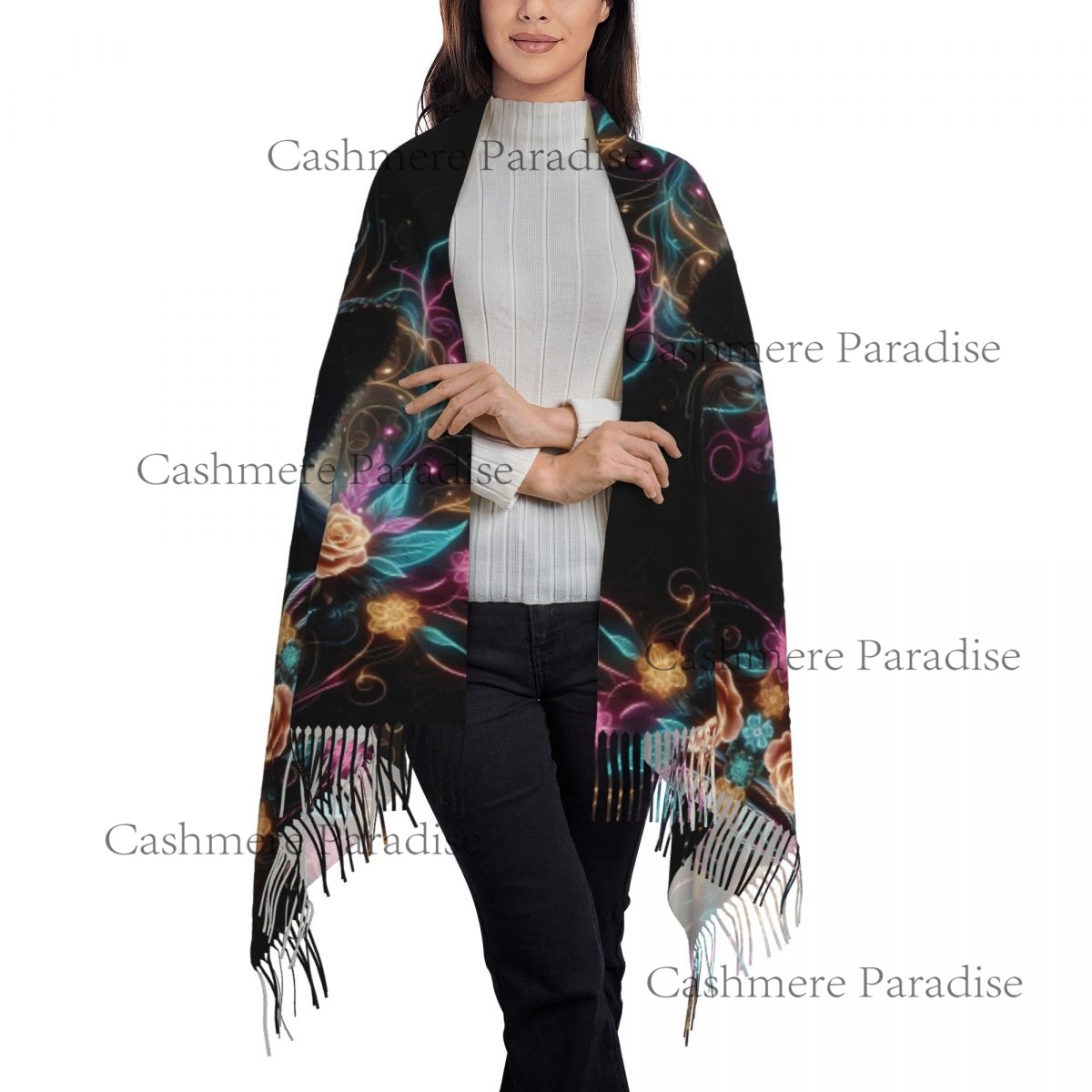 Mexico Skull Woman Vintage Sty - Pashmina Wrap Large review and price