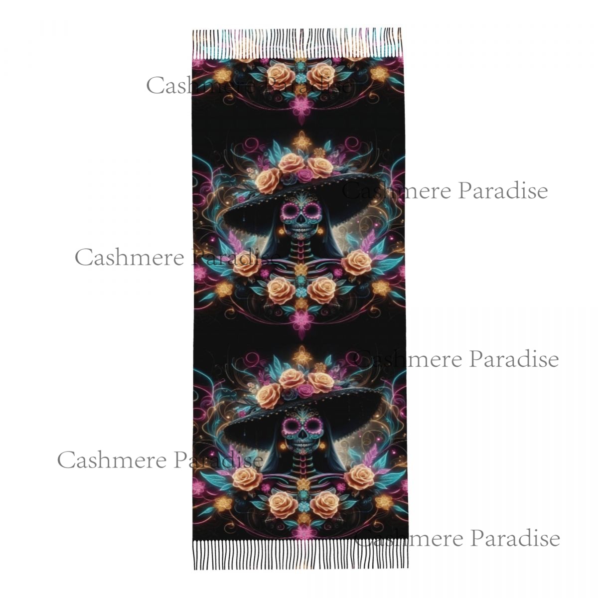 Mexico Skull Woman Vintage Sty - Pashmina Wrap Large review and price