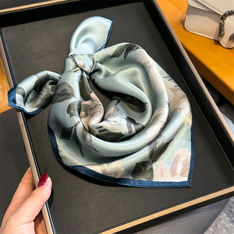 100% Silk Scarf Bandana Women  - Scarf Silk Square review and price