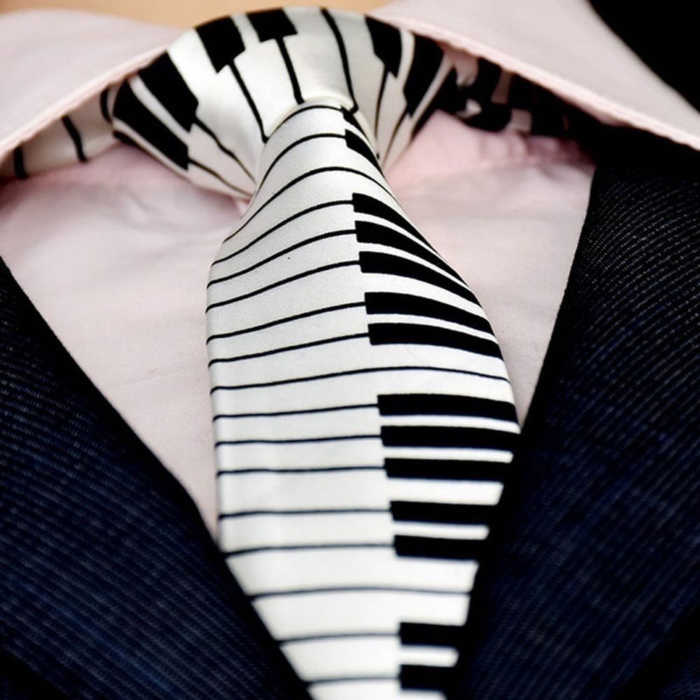 Skinny Piano Black & White Men - Skinny Tie Men review and price