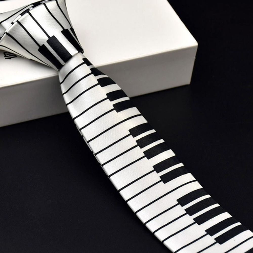 Skinny Piano Black & White Men - Skinny Tie Men review and price
