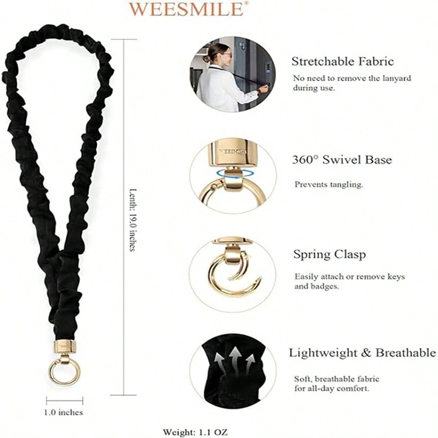 Fashion Scrunchie Lanyard with - Lanyard Badge Holder review and price