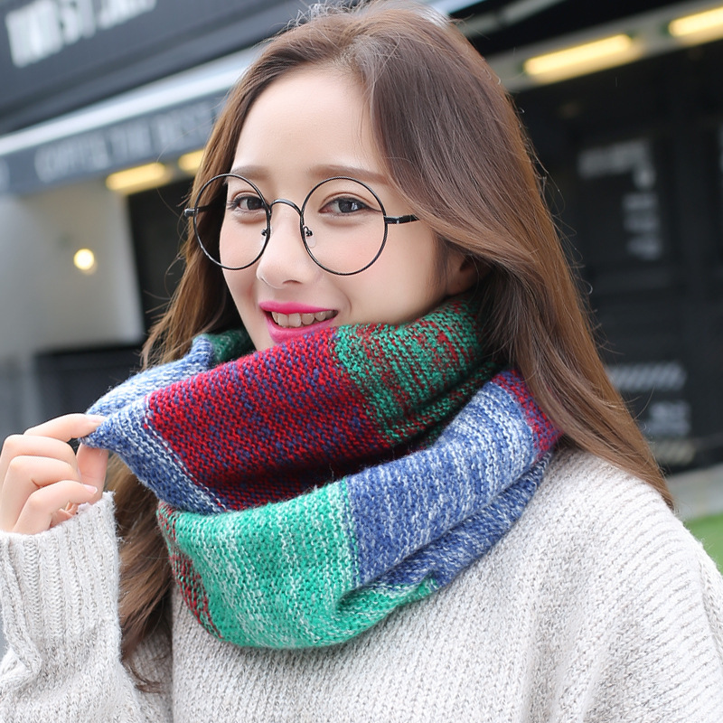 Rainbow Knitted Infinity Scarv - Infinity Scarf Knit review and price