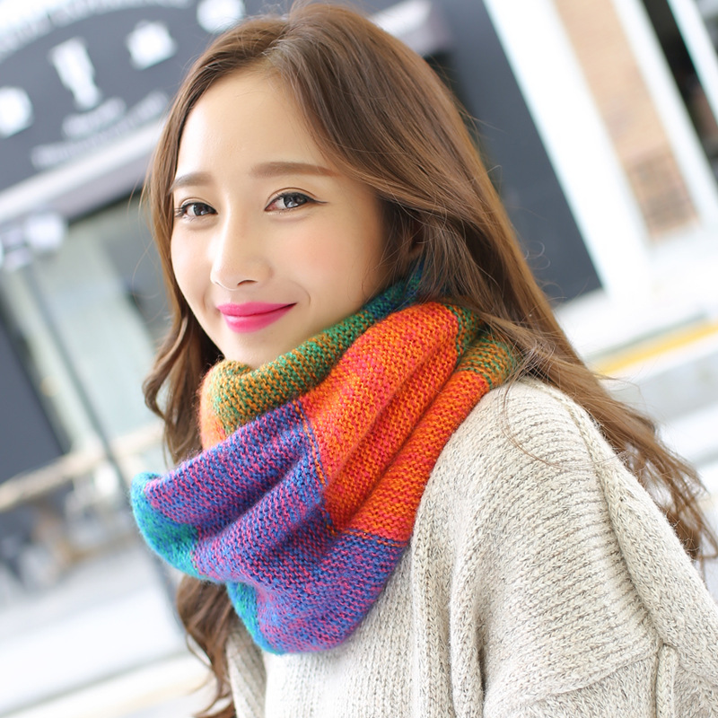 Rainbow Knitted Infinity Scarv - Infinity Scarf Knit review and price