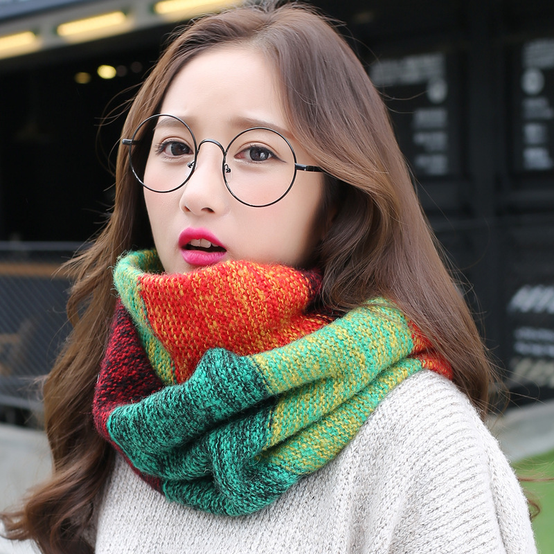 Rainbow Knitted Infinity Scarv - Infinity Scarf Knit review and price