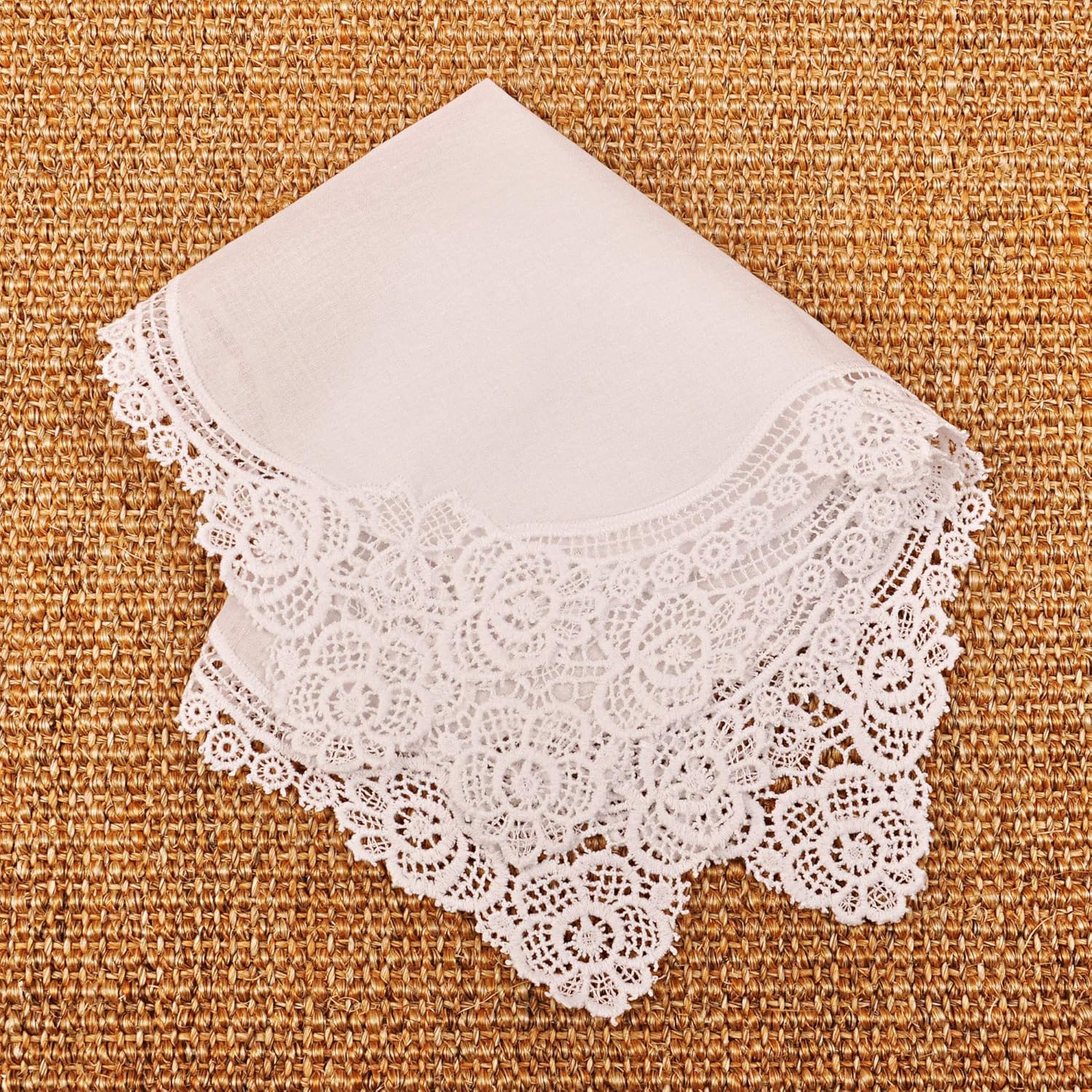White Wedding Handkerchief Pur - Handkerchief Cotton Men review and price