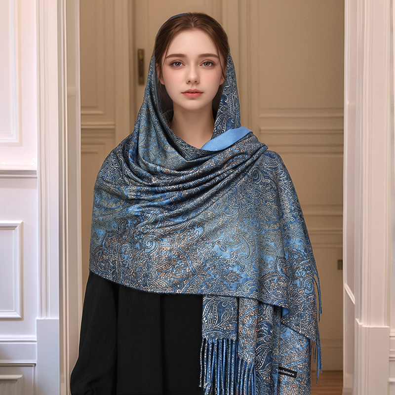 Luxury Paisley Pashmina Shawl  - Woven Scarf Blanket review and price
