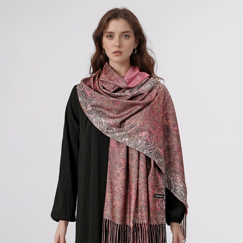 Luxury Paisley Pashmina Shawl  - Woven Scarf Blanket review and price