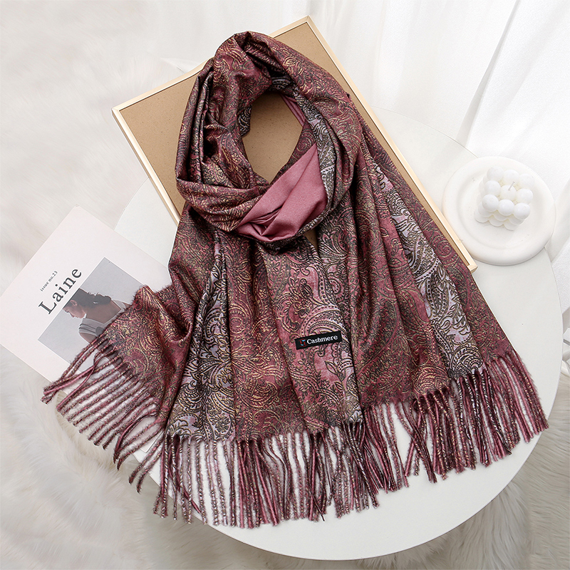 Luxury Paisley Pashmina Shawl  - Woven Scarf Blanket review and price
