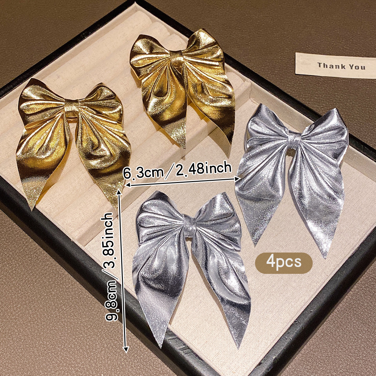 4 fashionable bow hair clips i - Tie Clip Silver review and price