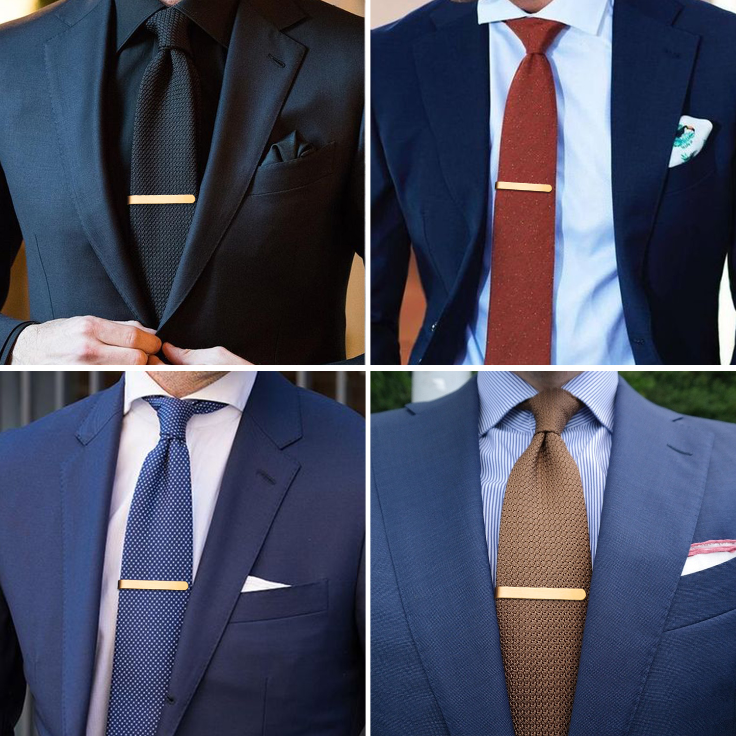 HAWSON 4pcs Skinny Tie Clip fo - Tie Bar Set Gift review and price