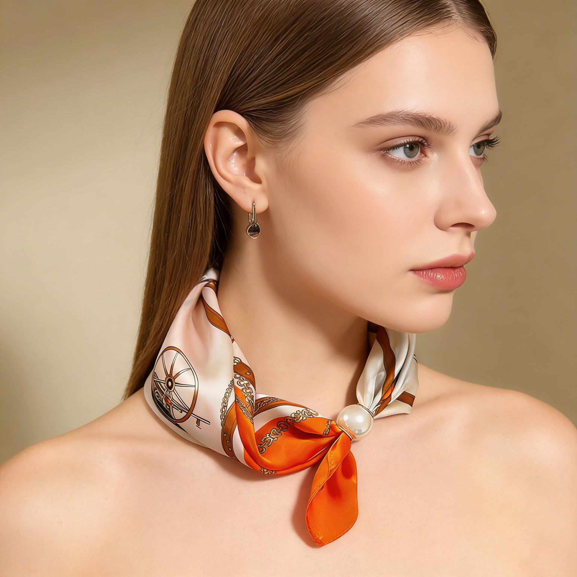 Scarf Chain Silk Lazy Magnetic - Silk Neck Scarf review and price