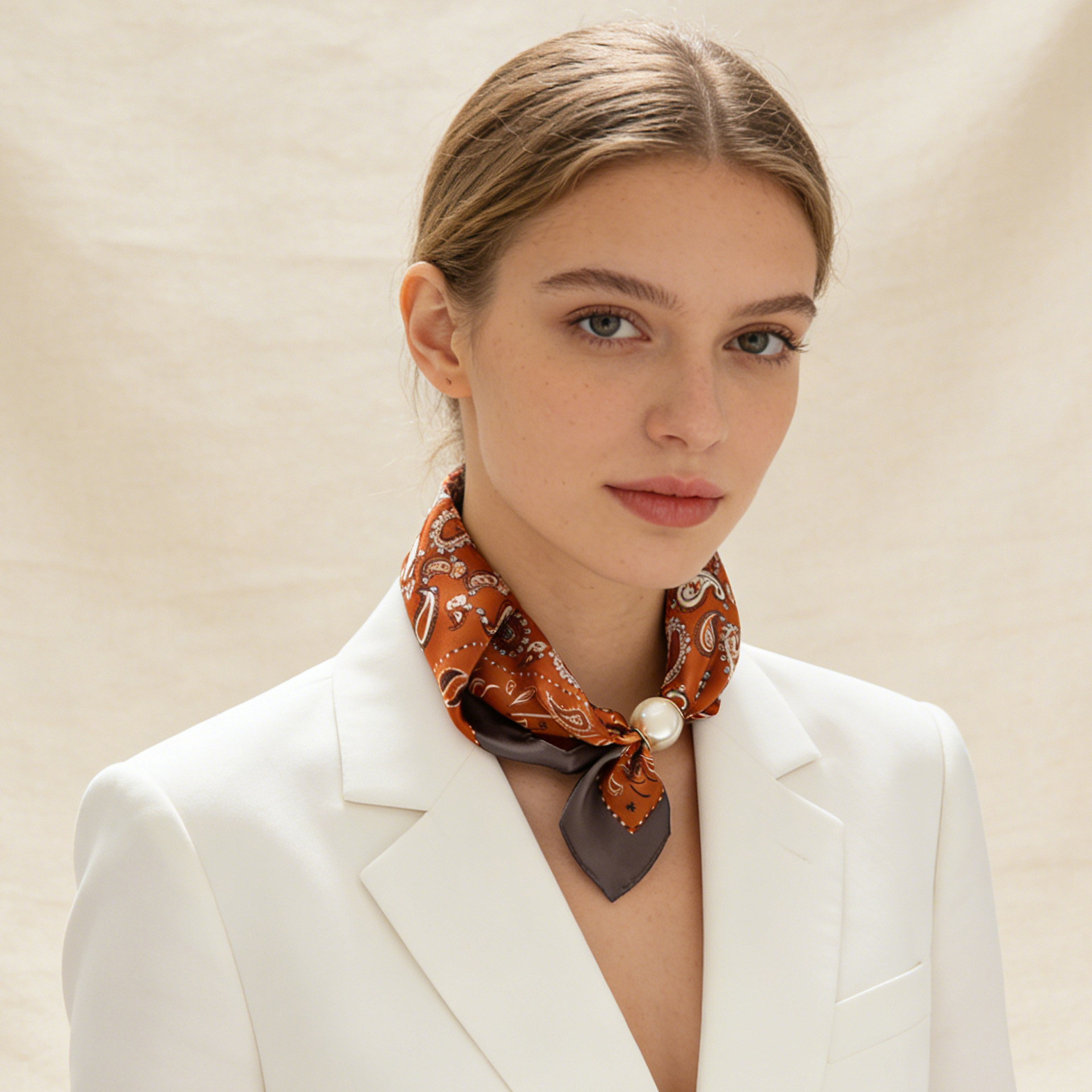 Scarf Chain Silk Lazy Magnetic - Silk Neck Scarf review and price
