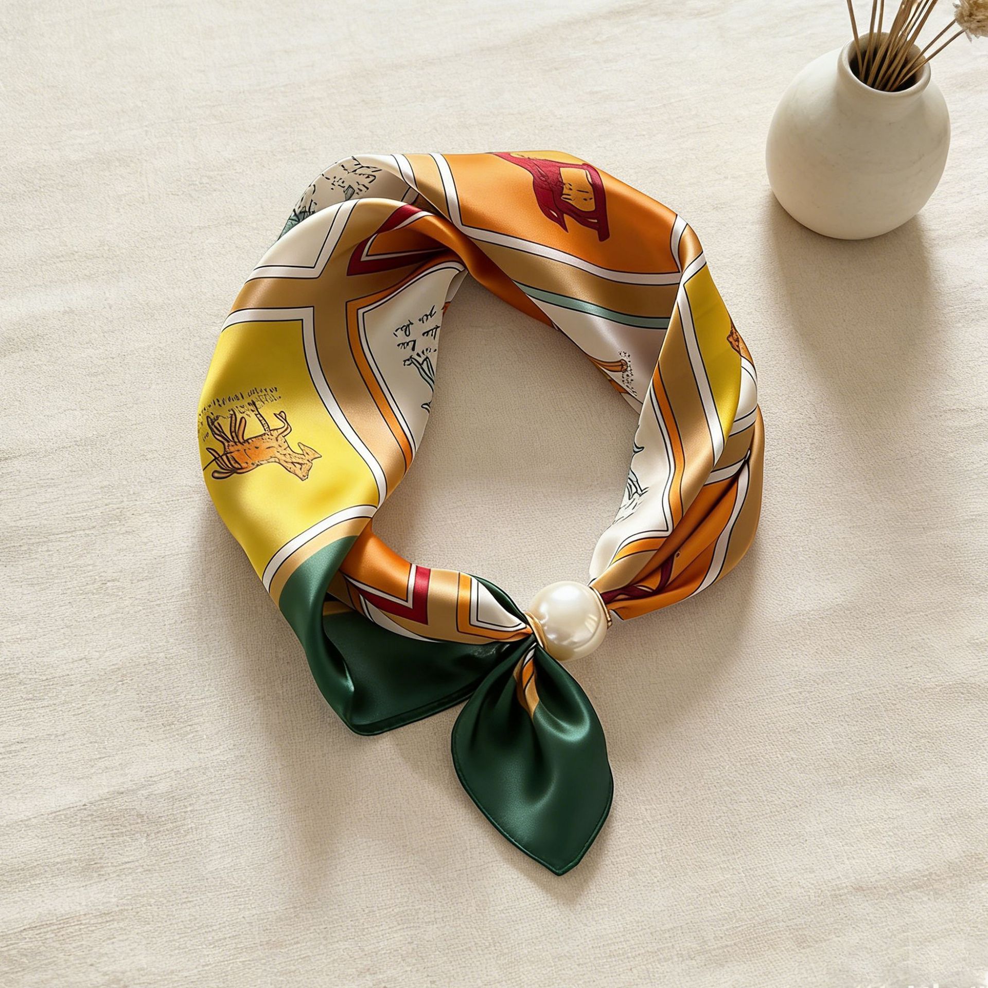 Scarf Chain Silk Lazy Magnetic - Silk Neck Scarf review and price