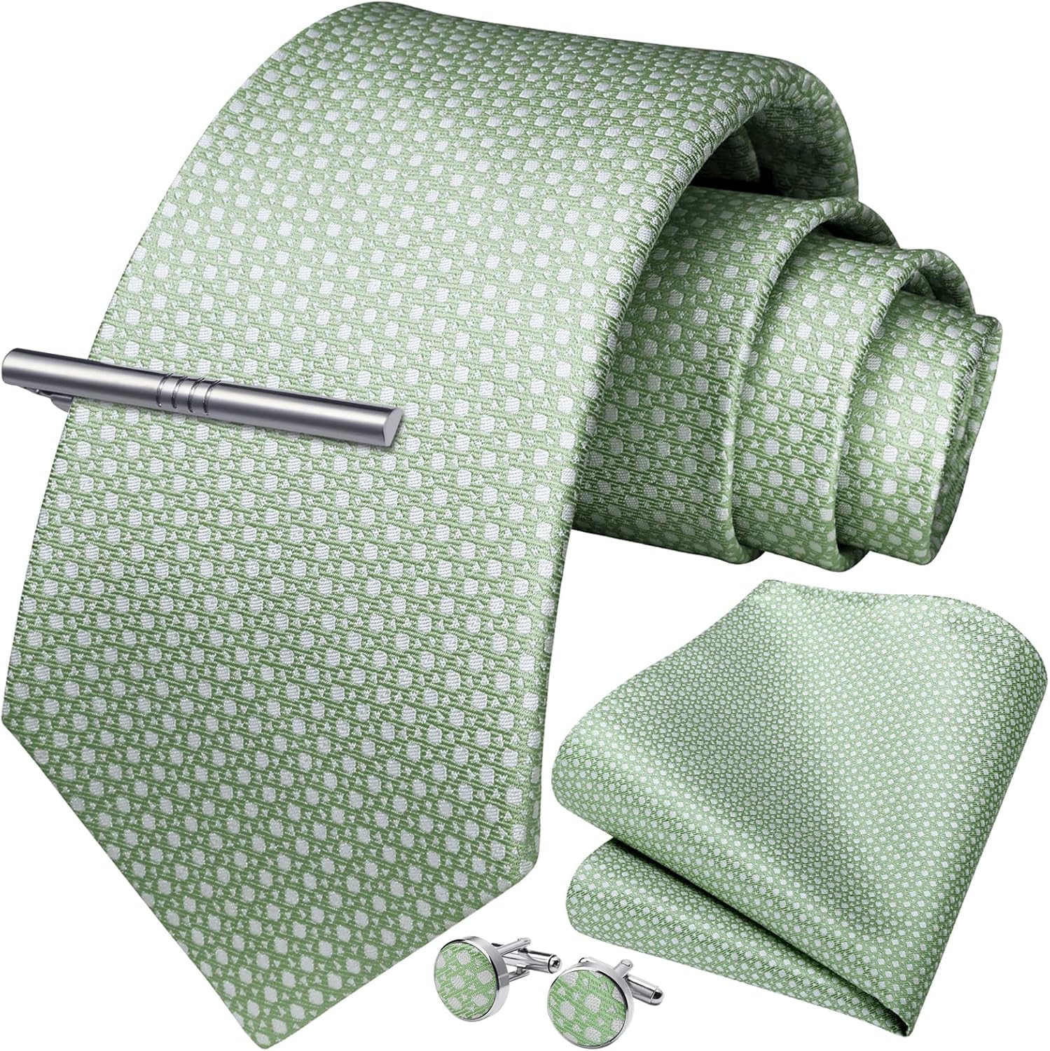 Classic Checkered Tie Set with - Pocket Square Set review and price