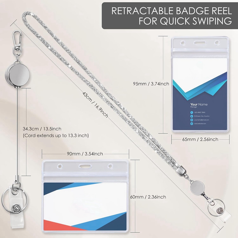 Lanyards for Id Badges 9 in 3  - Lanyard Badge Holder review and price
