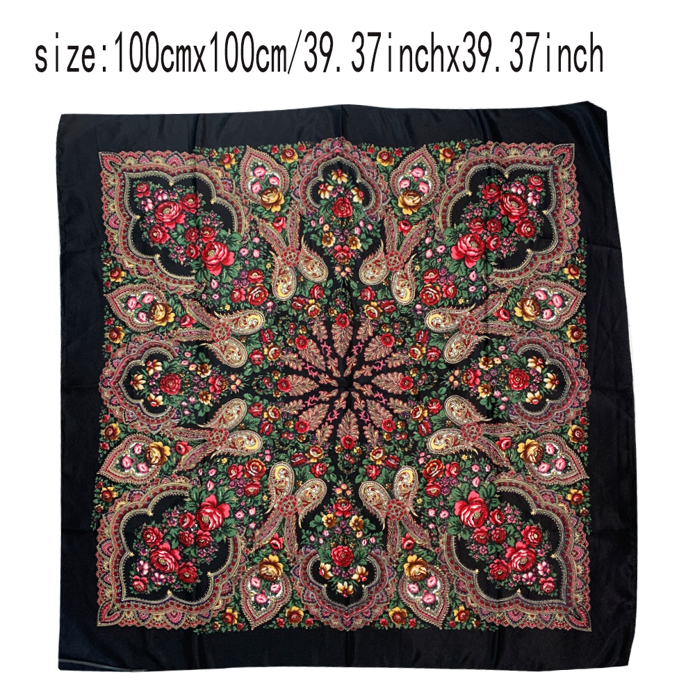 100*100cm Russian Square Scarf - Bandana Cotton review and price