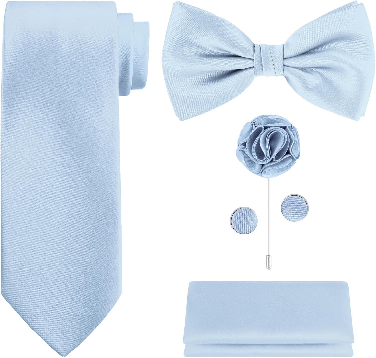 5-Piece Tie Set in White or Bl - Pocket Square Set review and price