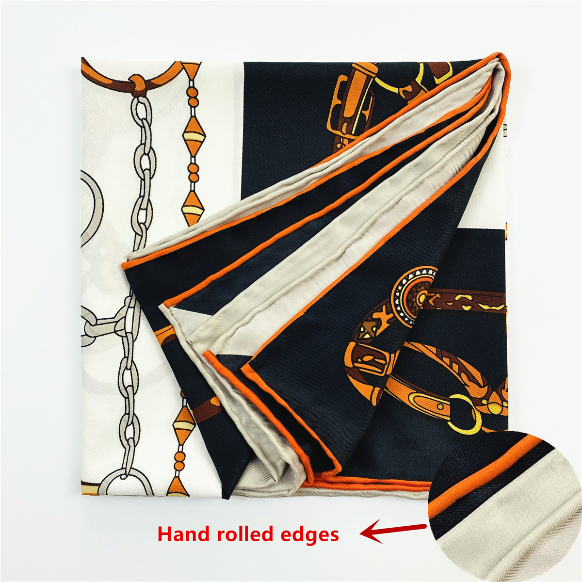 90cm Luxury Rope Tassels Twill - Scarf Silk Square review and price