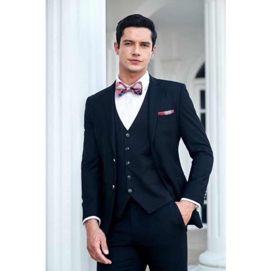 Bow Ties for Men Check Plaid S - Pocket Square Set review and price