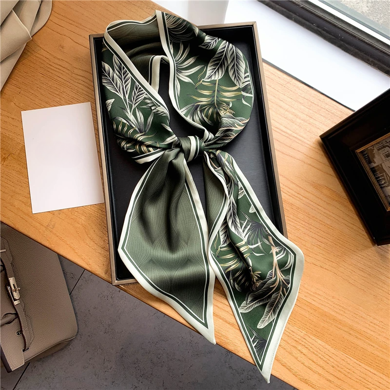 Luxury Long Silk Scarf Female  - Silk Neck Scarf review and price