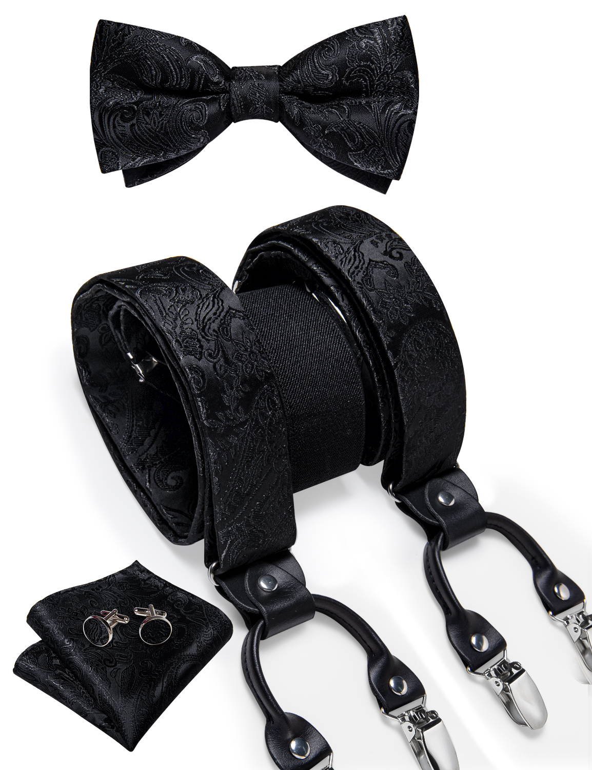 Men's Black Adjustable Suspend - Bow Tie Pre Tied review and price