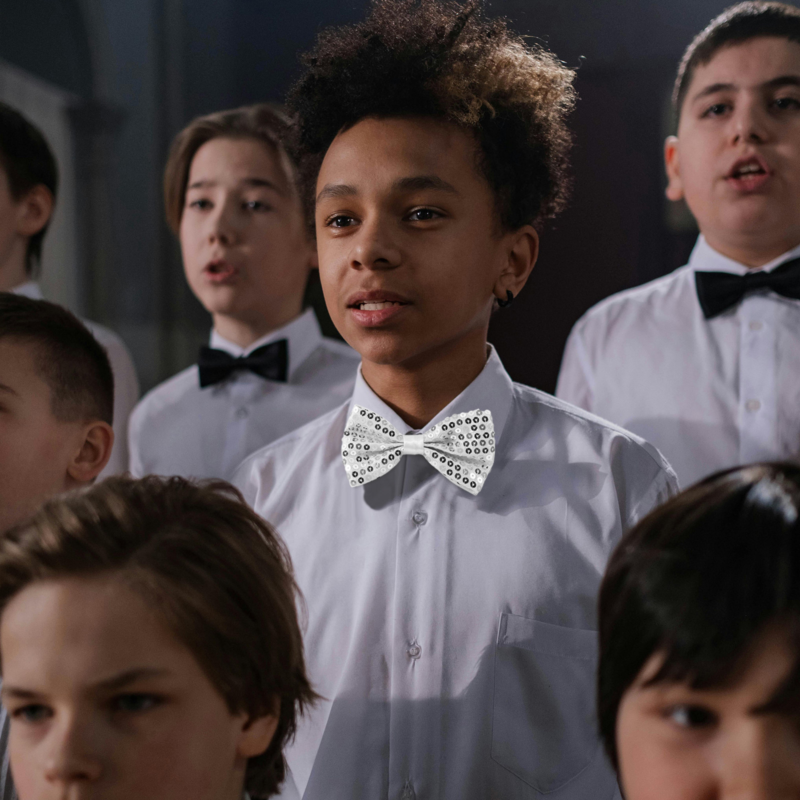 5Pcs Sequin Bow Ties for Kids  - Bow Tie Pre Tied review and price