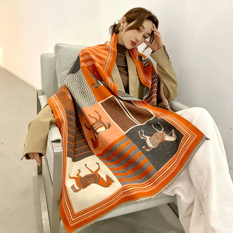2024 New Luxury Winter Cashmer - Woven Scarf Blanket review and price